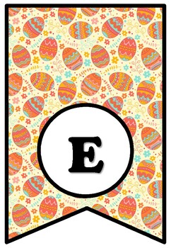 Happy Easter! Bulletin Board Sayings Pennant Letters, Easter Decor Posters