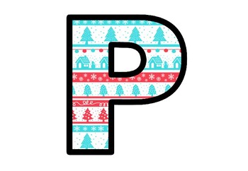 White Christmas Winter Bulletin Board Letters, Holidays Alphabet Posters Decor