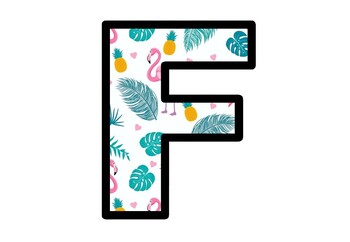 Tropical, Flamingo, Bulletin Board Letters, Alphabet Posters Classroom Decor