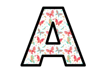 Spring Butterflies, Bulletin Board Letters, Alphabet, School Decor Printables