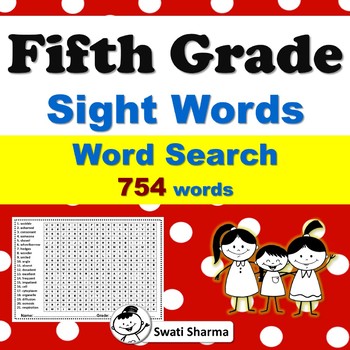 Fifth Grade Sight Words Word Search Worksheets