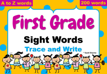 1st Grade Sight Words Trace and Write, Handwriting Worksheets, No Prep Sub Plan