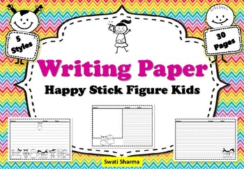 Happy Stick Kids/Back to School/End Of Year Writing Paper