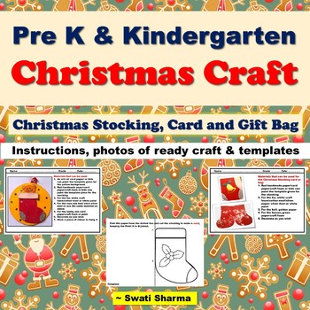 Christmas Craft for Pre K and Kindergarten Christmas Stockings, Card and bag