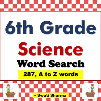 6th Grade Science, Word Search Worksheets