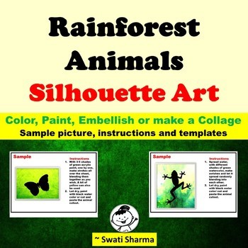 Rainforest Animals Silhouette Art Project