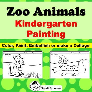 Zoo Animals Kindergarten Painting